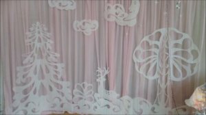 КЛАССНОЕ оформление зала к новому году в детском саду, своими руками