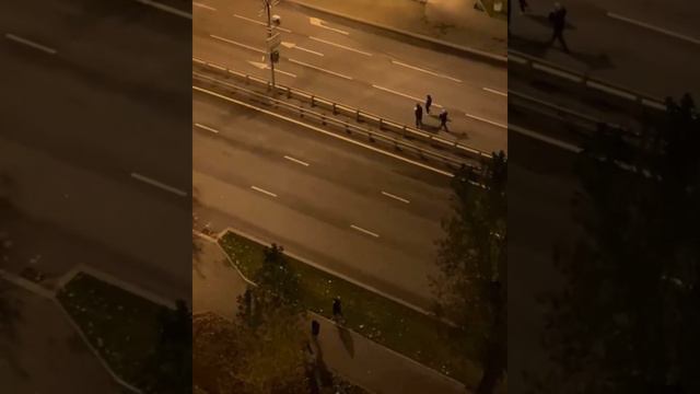 Шумная компания марширует ночью на Солнечной аллее смотреть онлайн