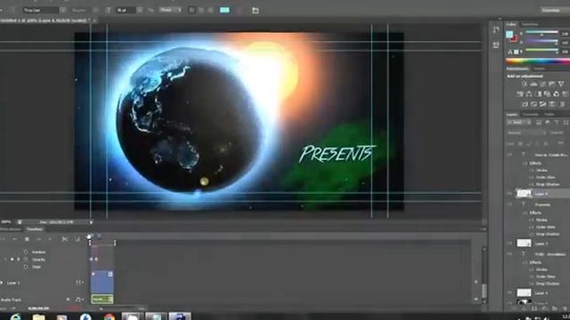 How to create a video or video intro through Adobe Photoshop CS6 (Part 1) смотреть онлайн