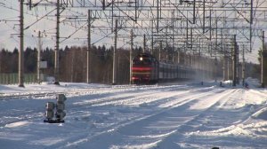 [RZD] CHS2T-1015 / ЧС2Т-1015 с поездом Санкт-Петербург - Брянск