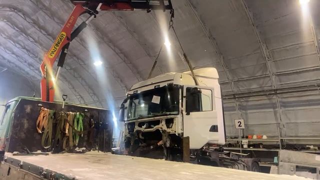 Установка кабины SCANIA на шасси