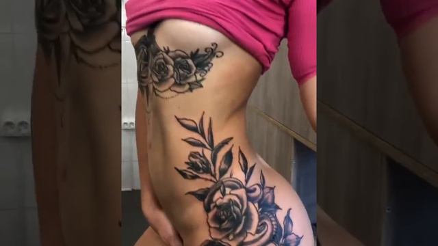 ТАТУ ДНЕПР студия valdo_tattoo. Цветы лайнворк