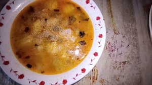 Суп с овощами и кукурузной мукой