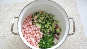 Окрошка на домашнем квасе