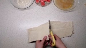 Крабовые палочки в лаваше. Закуска на скорую руку!