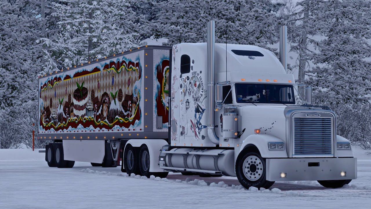 [ATS] Freightliner Classic XL 300gl_Winteland Cristmass delivery смотреть онлайн