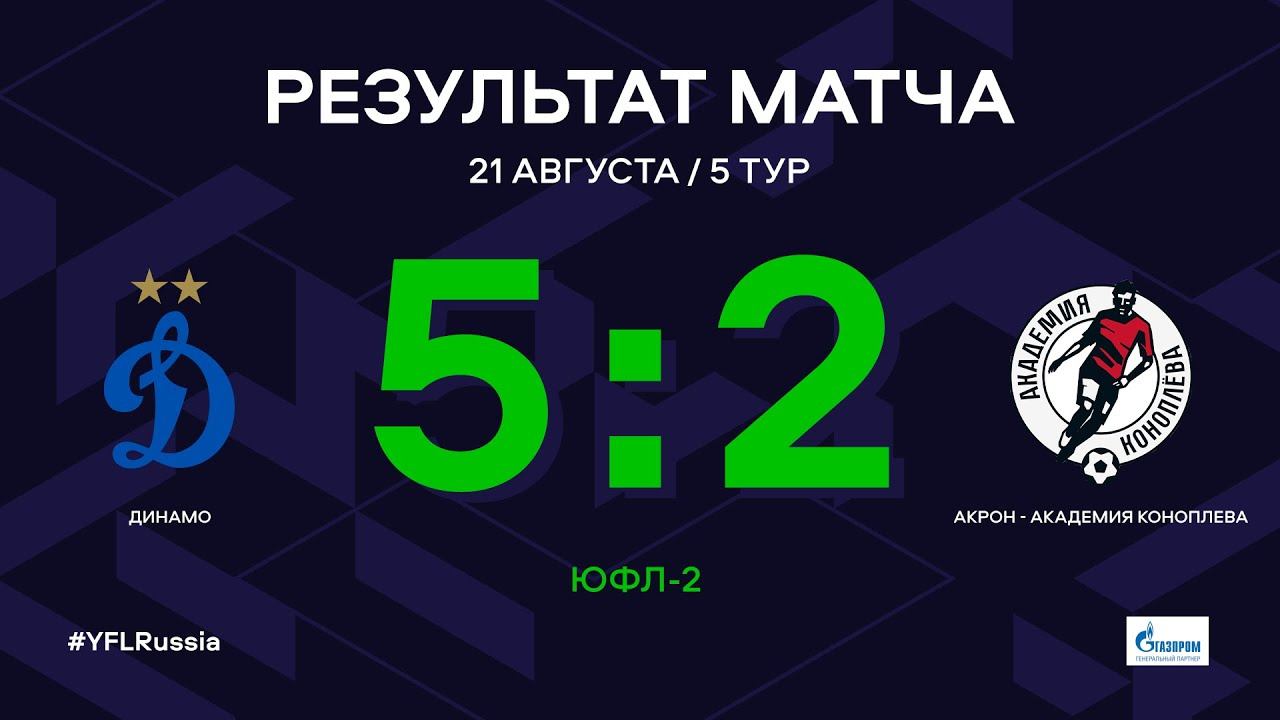 ЮФЛ-2. Динамо  - Акрон-Академия Коноплева. 5-й тур. Обзор