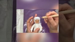 Небольшой отрывок онлайн мастер-класса по изготовлению ватной игрушки.