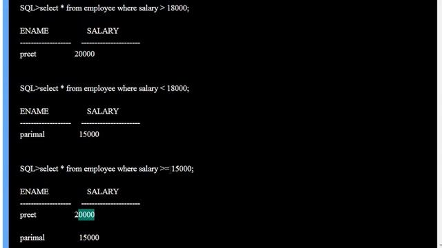 Lecture11/DBMS/SQL operator/BETWEEN/LIKE Operator/Range Searching/Set Searching/by mv learning poin