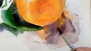 Рисую мандарин акварелью. Тестирую акварельную бумагу Hahnemuhle Harmony