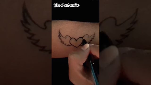 How to make a beautiful love tattoo ||Love tattoo designs #shorts #youtubeshorts #viral #love смотреть онлайн