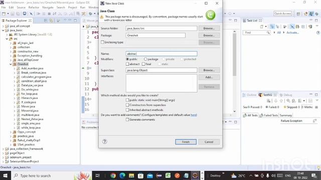 Abstract class in java |oops concept ||  java program ||in marathi || abstract method
