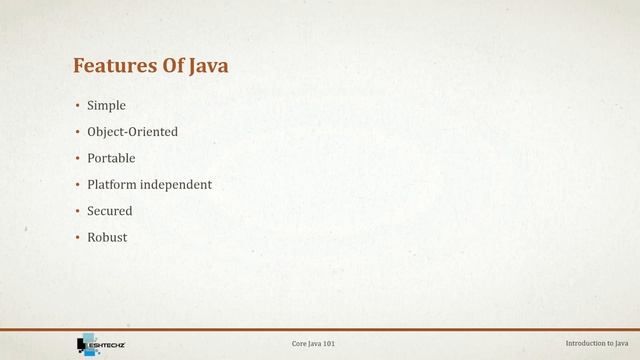 Core Java 101 - Introduction to Java