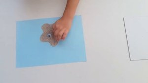 Поделки для детей  Аппликация звездочка из песка