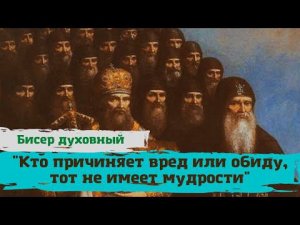 Кто причиняет вред и обиды, тот не имеет мудрости (короткие поучения святых отцов)