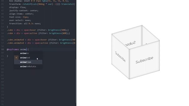 Красивая 3D Анимация на CSS |Как сделать 3d эффект при наведении |CSS 3D Cube Animation Hover Effec