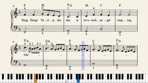 Piano Tutorial: How to Play Ding Dong Merrily on High, Notes+Lyrics