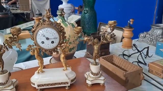 Каминные часы с канделябрами, XIX век
