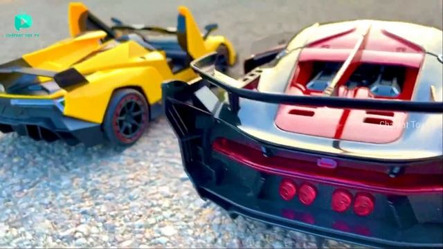 Real Steering RC Bugatti Vs RC Lamborghini - Chatpat toy tv смотреть онлайн