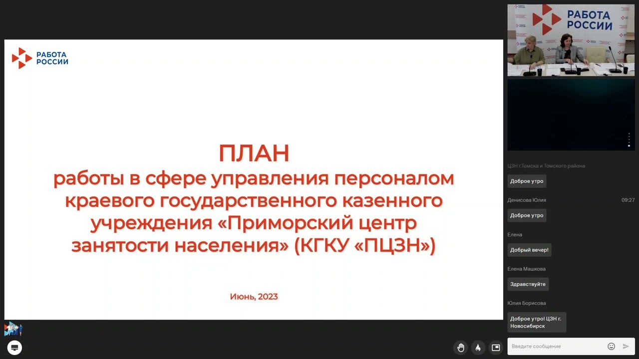 Проведение защиты итоговых аттестационных работ Управление персоналом ЦЗН