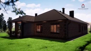 Проект одноэтажного дома из баварской кладки К 193