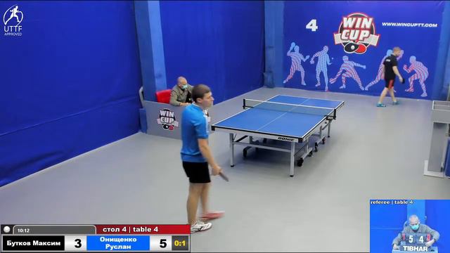 15:00 Бутков Максим 0-3 Онищенко Руслан стол 4  ЮГ-3 16.11.21 смотреть онлайн