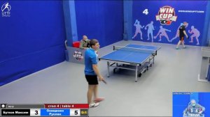 15:00 Бутков Максим 0-3 Онищенко Руслан стол 4  ЮГ-3 16.11.21