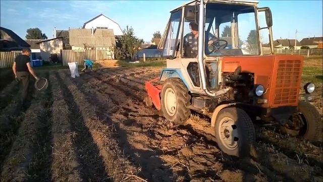 Самодельная однорядная копалка & самодельный трактор. Homemade Tractor