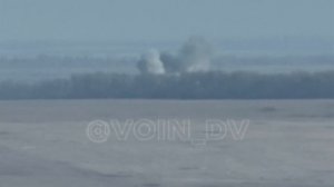 Работа тяжелых огнеметных систем ТОС-1А "Солнцепек" по миномёту противника