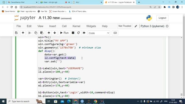 GUI Part-2(Graphical User Interface)  |pythonforbeginners|python full course in hindi|pythontutoria