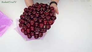 Взяли обычную черешню и сделали букет из ягод. Поделки и подарки своими руками