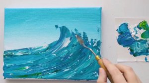 Море акрилом и мастихином. Мастер класс для начинающих