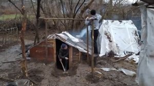Строим землянку | 8 часть | Построили подновес.