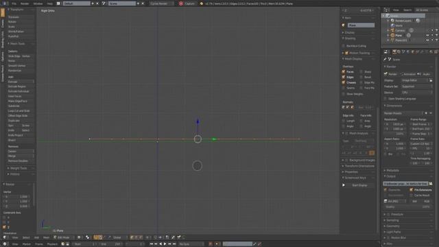 Blender 3D. Уроки. Выравнивание вершин по линии #1 смотреть онлайн