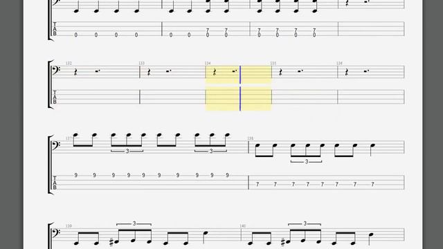 Metallica   No Remorse Bass guitar tablature смотреть онлайн