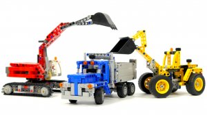 Собираем строительную технику из ЛЕГО - Lego Technic 42023 Construction Crew (Экскаватор, самосвал,