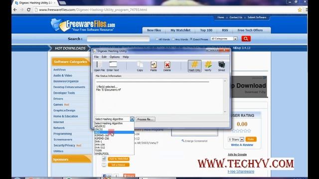 Digesec Hashing Utility: computer / engineering software - tutorial by TechyV смотреть онлайн