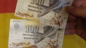Обзор банкнот Фарерских островов / 50 , 100 и 200 крон .