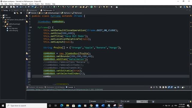 Java GUI Tutorial #43 - Creating A Combo Box In Java GUI Using JComboBox Class