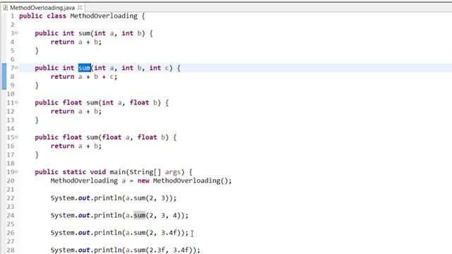 Java Tutorials: Method Overloading in Java