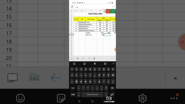 Microsoft Excel di Hp Android смотреть онлайн