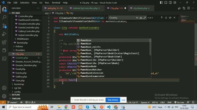 How to join two table using attributes in Laravel in Hindi | Join 2 table using foreign key xampp