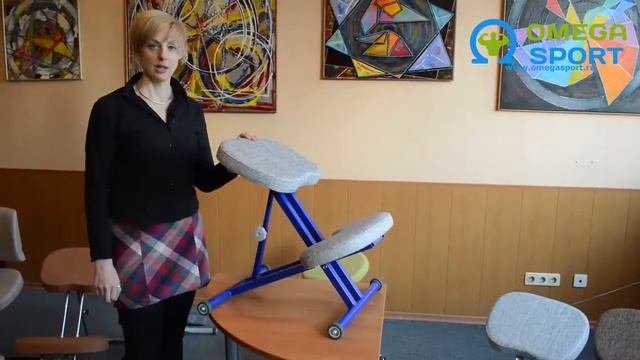 Обзор. Эргономичный коленный стул для правильной осанки ОЛИМП смотреть онлайн