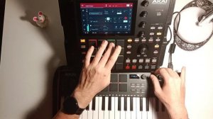 Akai MPK Mini Plus and MPC ONE playing sequence and drums