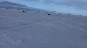 Модернизированный разборный миниснегоход "рыбоход". Рыбинское вдхр.