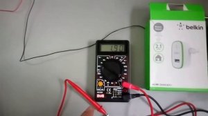 Тестирование зарядного устройства BELKIN 5V/2.1A под нагрузкой 2,4 Ом