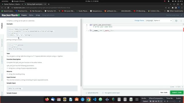 #14 Hackerrank : String Split and Join | Python HackerRank Solutions in Hindi | #python #hackerrank