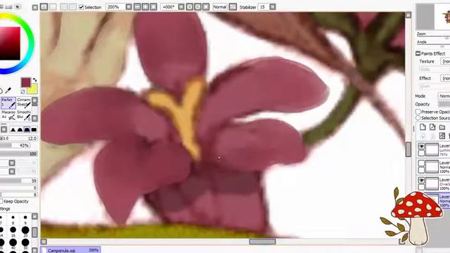 Campanula Digital Painting Timelapse смотреть онлайн