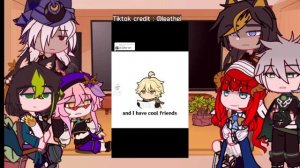 💛✨ Genshin Impact Reacts to Aether ( Male Mc ) || Gacha Club || Genshin Impact