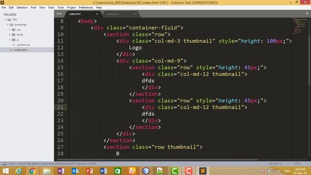 Bootstrap3 HTML5 Structure Example Group CRS & RTS  1-Mar-2018